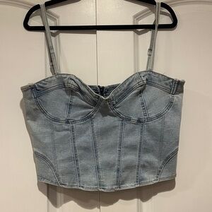 Denim Bustier Top NWT